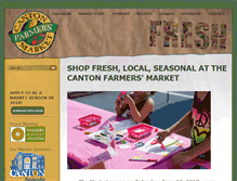 Tablet Screenshot of cantonfarmersmarket.com
